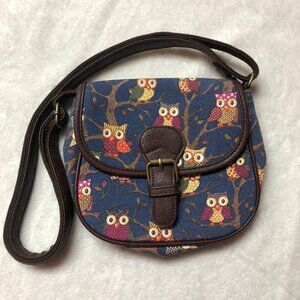 Owl Cloth Small Crossbody Purse NWOT